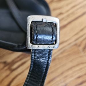 COACH Vintage look Black Leather Crossbody 9135 Slim Flap Saddle